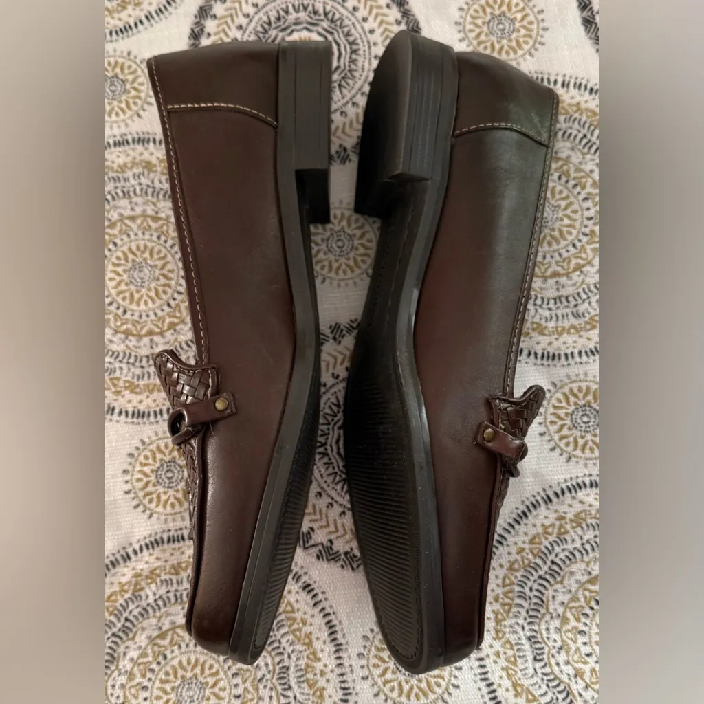 Naturalizer 8.5M Clio N5 Comfort Tassel Loafers Brown Leather Slip On Shoes - Image 8