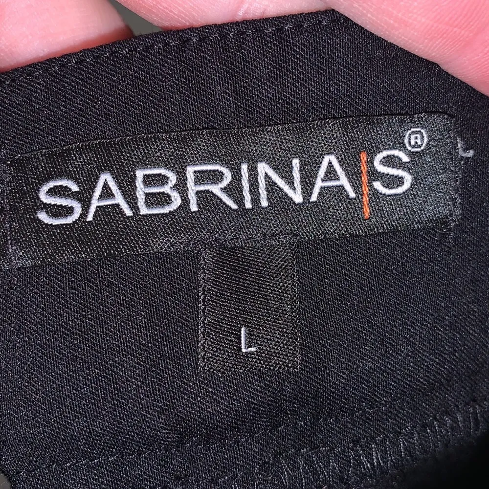 Sabrina S black stretchy pull on ankle dress pants Size L - Image 6