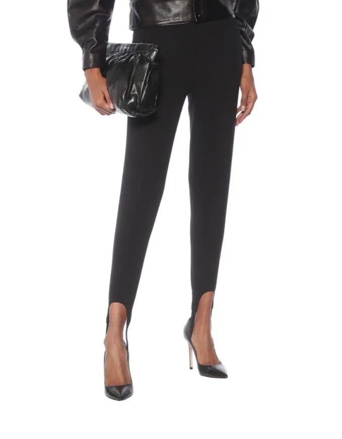 Isabel Marant Nanou Stirrup Wool-Blend Pants Size 42/US 10 Black - Image 4