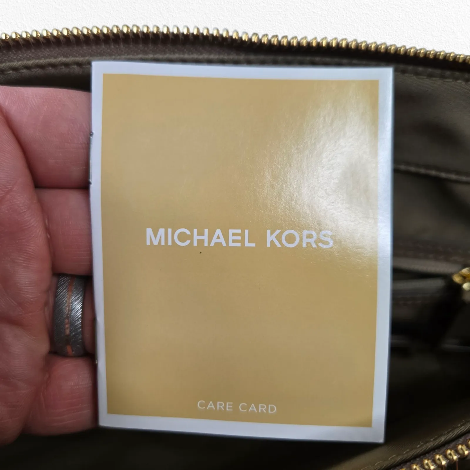 Michael Kors Ariana Tote Dusk Olive Green Nylon Travel Shoulder Designer Purse - Image 10