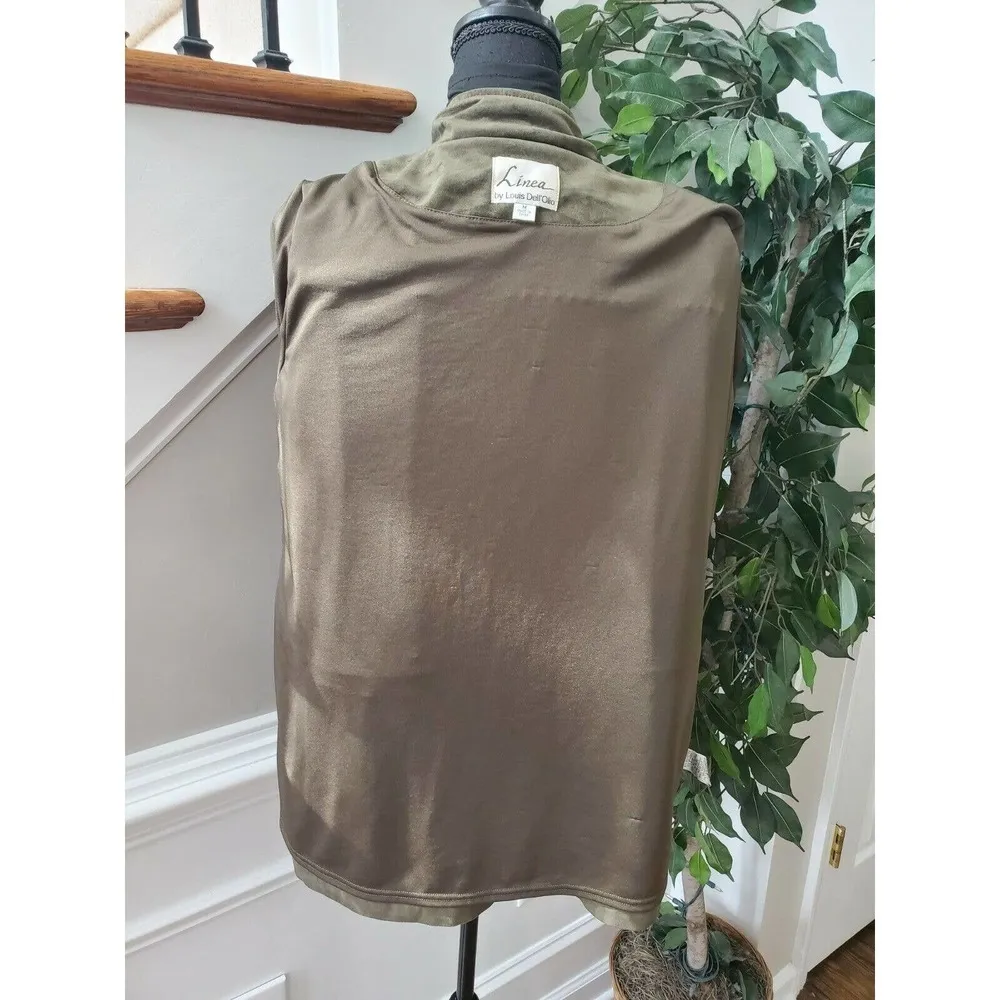 Linea Women Green Polyester Long Sleeve High Neck Full Zip Front Casual Jacket M Size M - Image 10