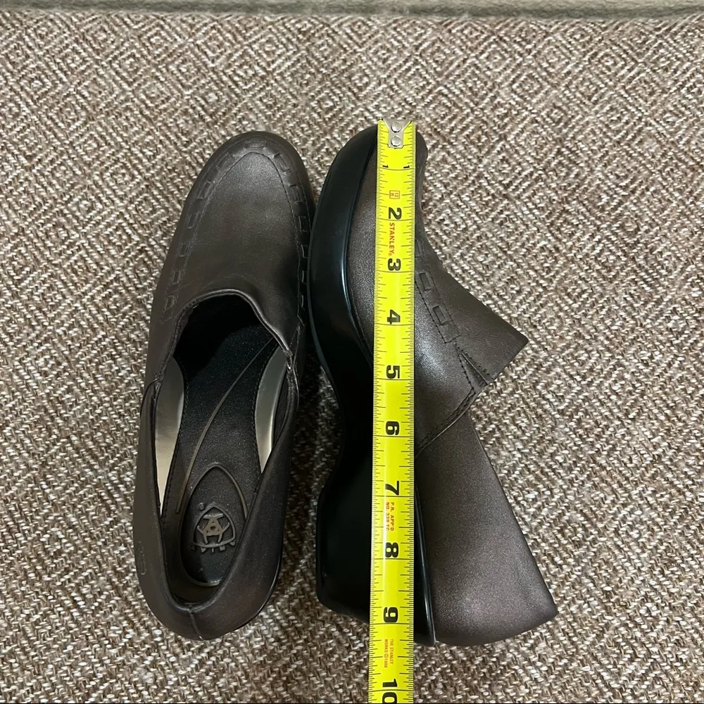 Ariat Clogs Womens Sz 8B Slip On Loafers Paddock Brown Leather Western Hippie - Image 7