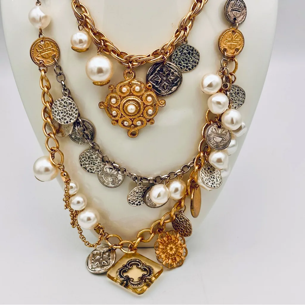 Chico’s Multi Strand Sophie Layered Necklace - Image 3