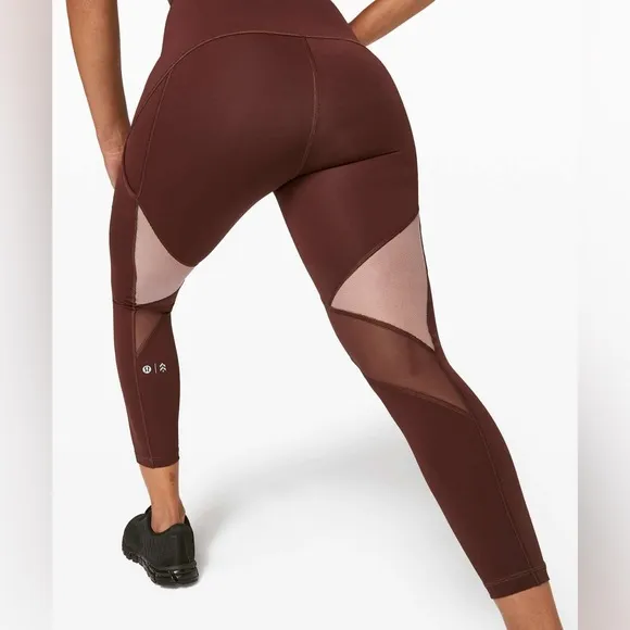 NWOT Lululemon Stronger as One TighT X BarrysMidnight Maroon / Vintage Mauve - Image 2