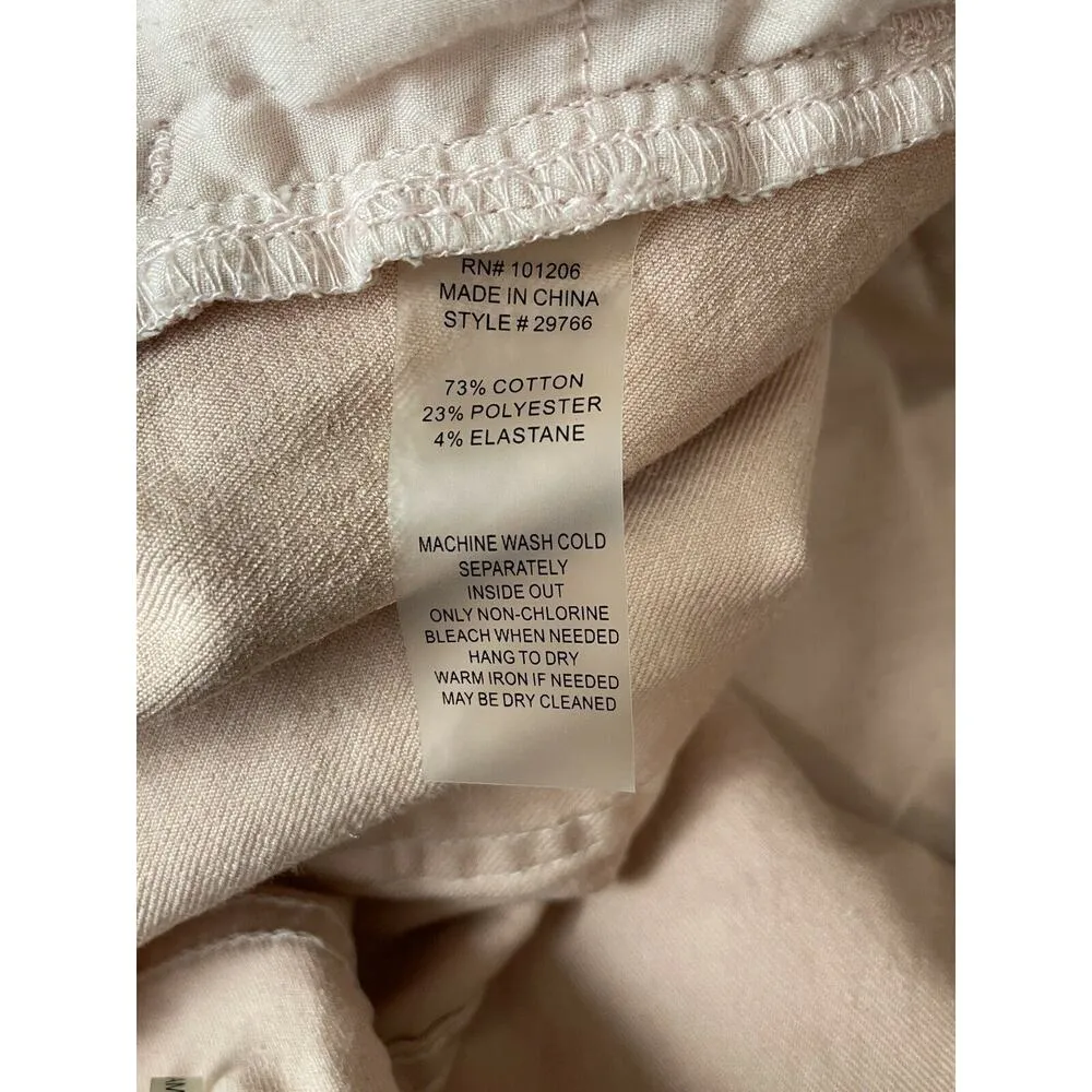 Soft Surroundings Women's Pink Stretch Denim Jeans Size 14 Speckled Silver Speck - Image 9