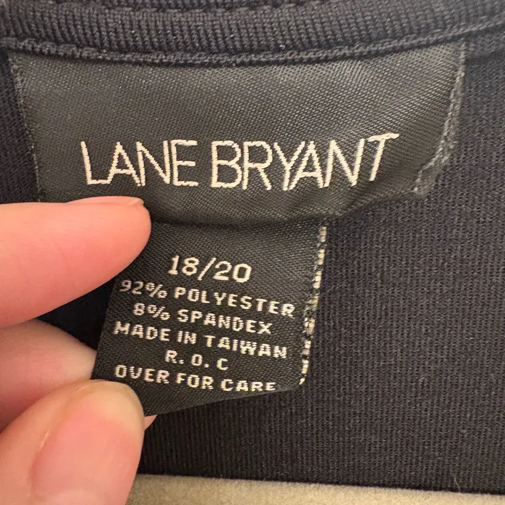 Lane Bryant Black Faux Wrap Blouse Work Office Career Top 18/20 - Image 4