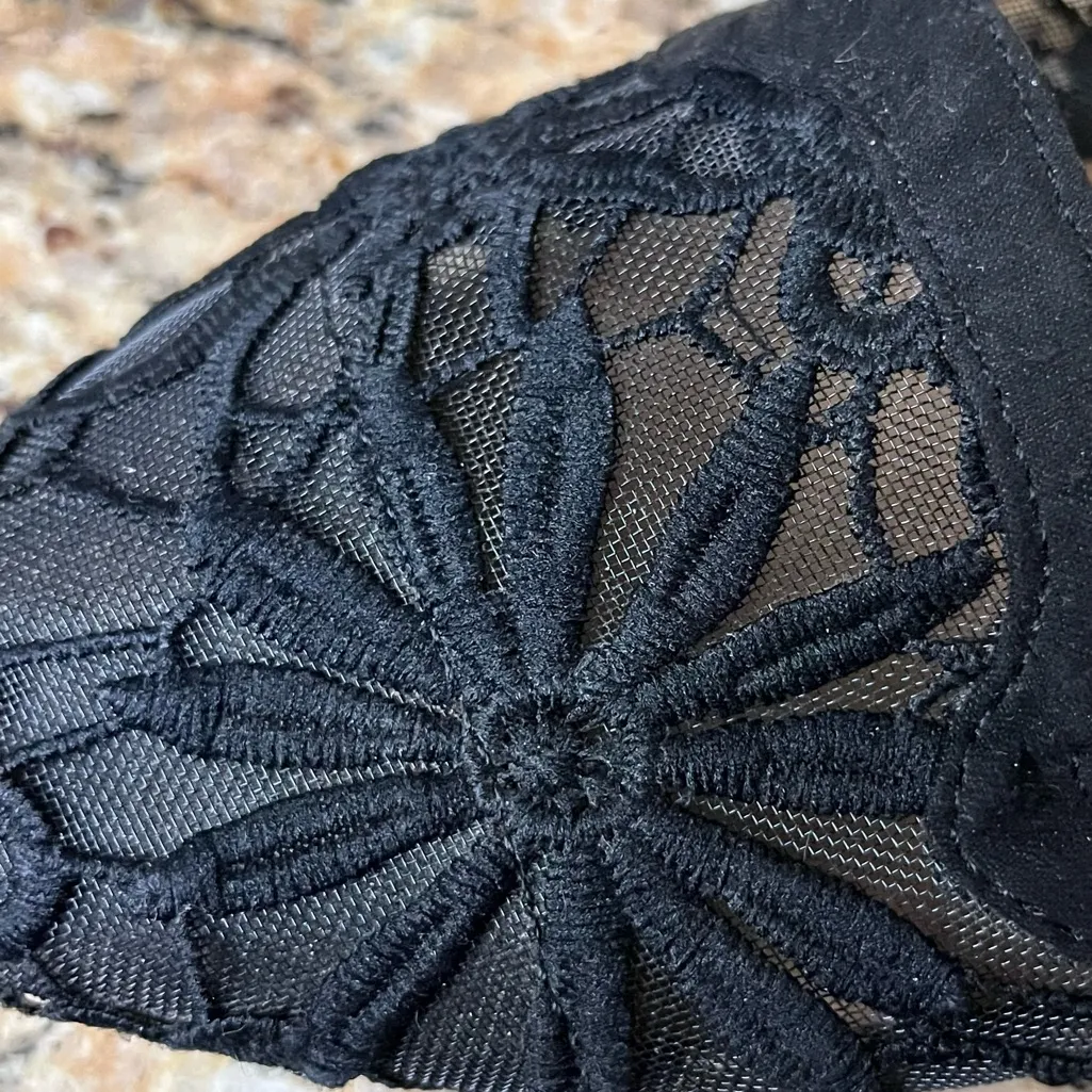 Seychelles Black Lace Mesh Ballet Flats Women’s 8 Goth Fairy Grunge Preppy - Image 11