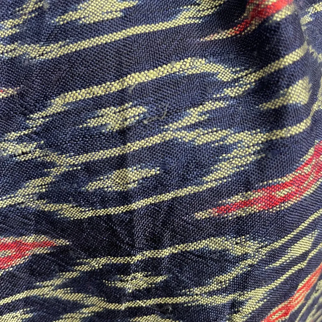 Ikat Scarf Fringe Rectangular Long Blue White Pink Casual Women Boho Blue - Image 4