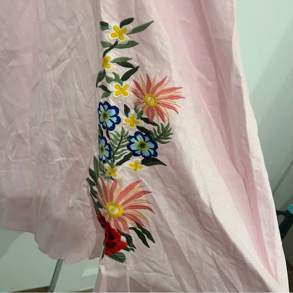 NEW Fanm Mon Lyndie Midi Dress Light Pink Size L - Image 5