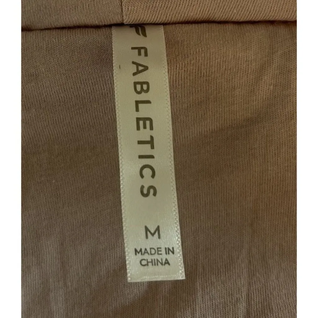 Fabletics  Summit Teddy Full Zip Hooded Jacket Sz Medium ~ Muted Mauve - Image 9