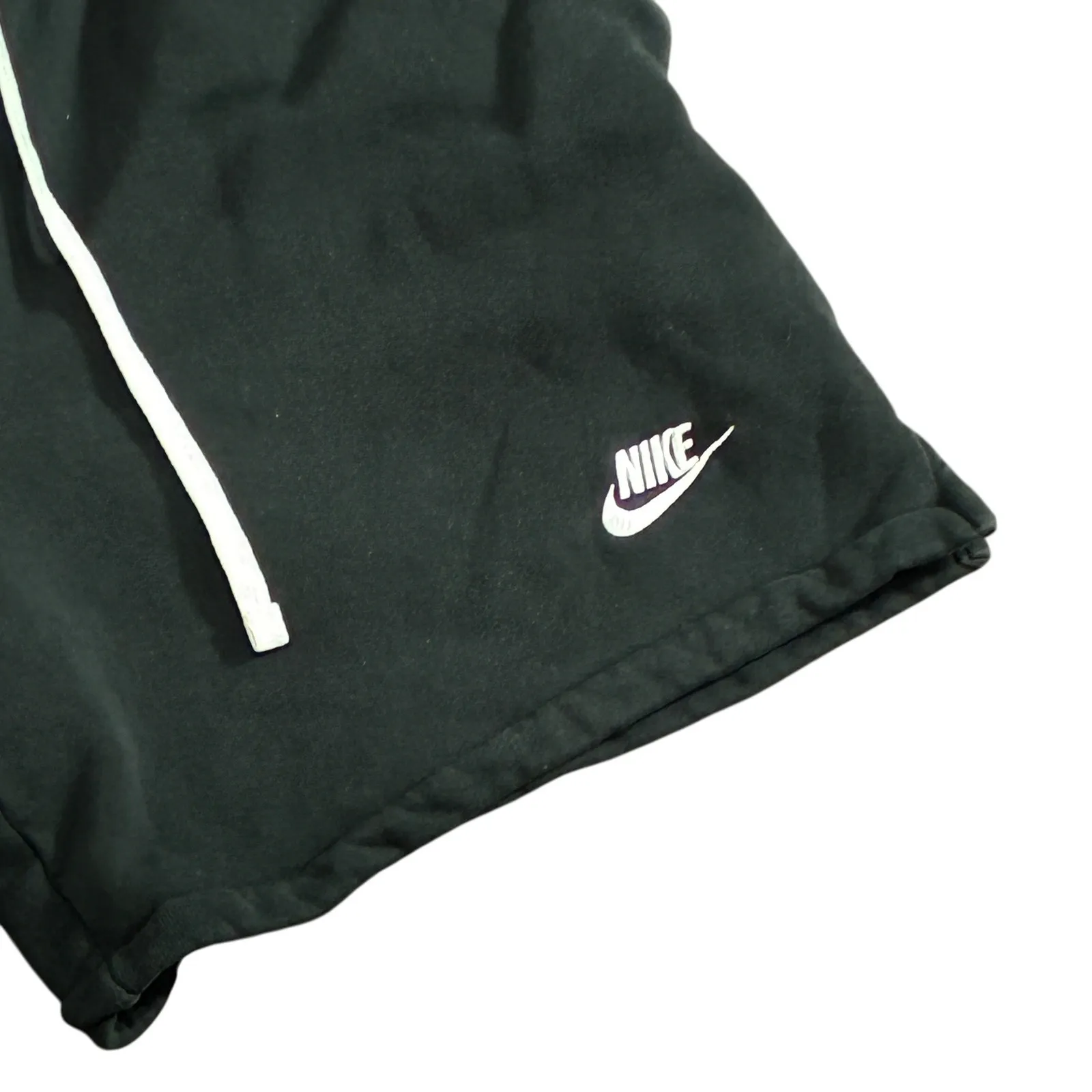 Nike Women's Dark Gray Sweat Shorts with White Drawstring Small Swoosh Logo - Image 3