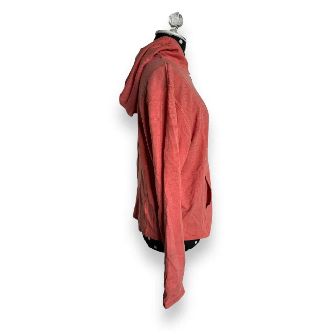 Horny Toad Womens Hoodie L Coral Orange Hoodie Flexcel‎ Lightweight Media Pocket - Image 4
