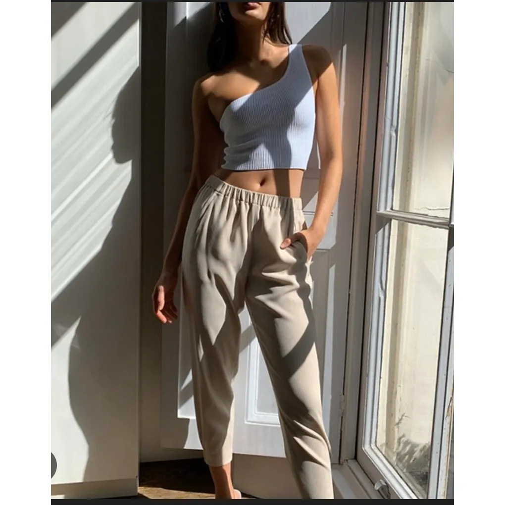 Aritzia Babaton Dexter Pants Size XS Light Gray Pull On Jogger - Image 3