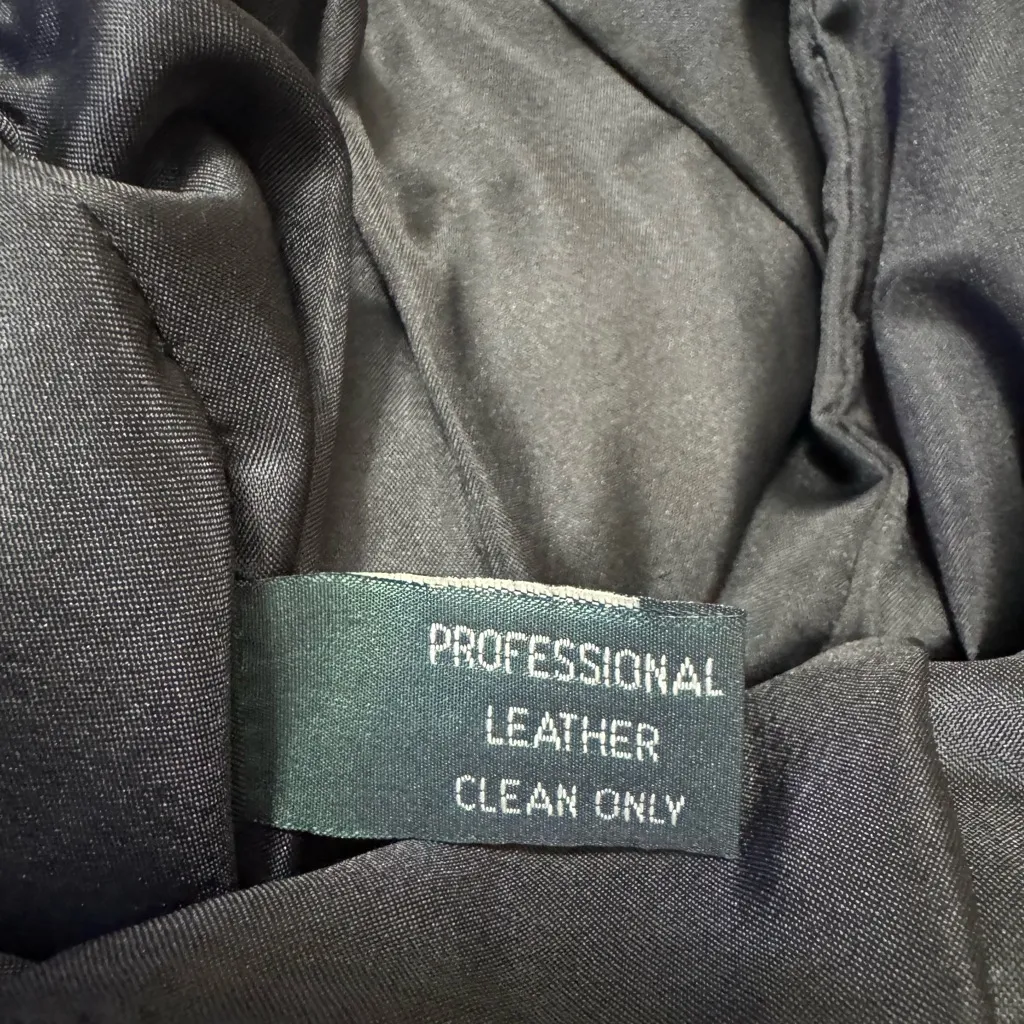 Harvé Benard VTG Black Leather Pants High Rise - Image 6