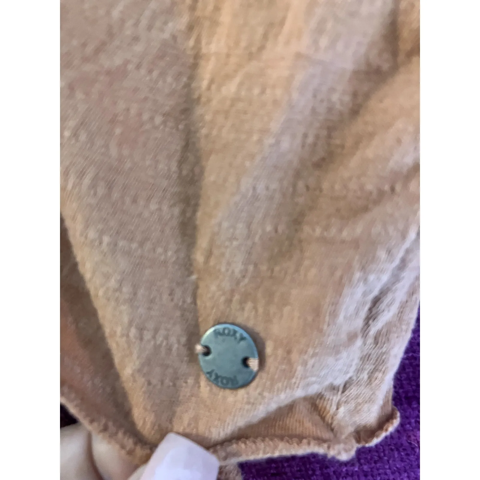 ROXY Flirty Walk Crop Top Size Small S Cinch Cord FEMININE SOFT GIRL ESTHETIC - Image 4