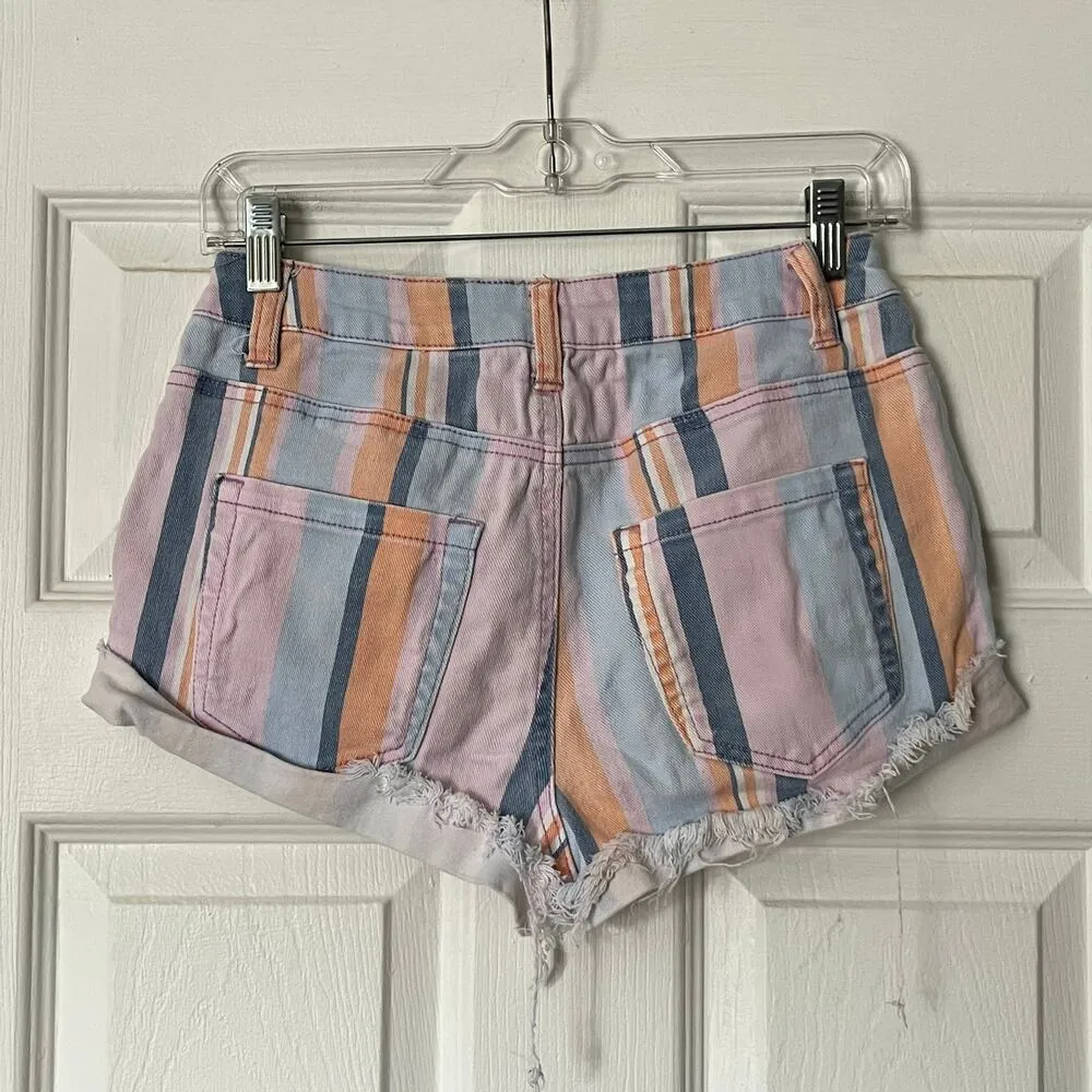 Wild Fable Striped Denim Shorts - Size 2 - Image 5