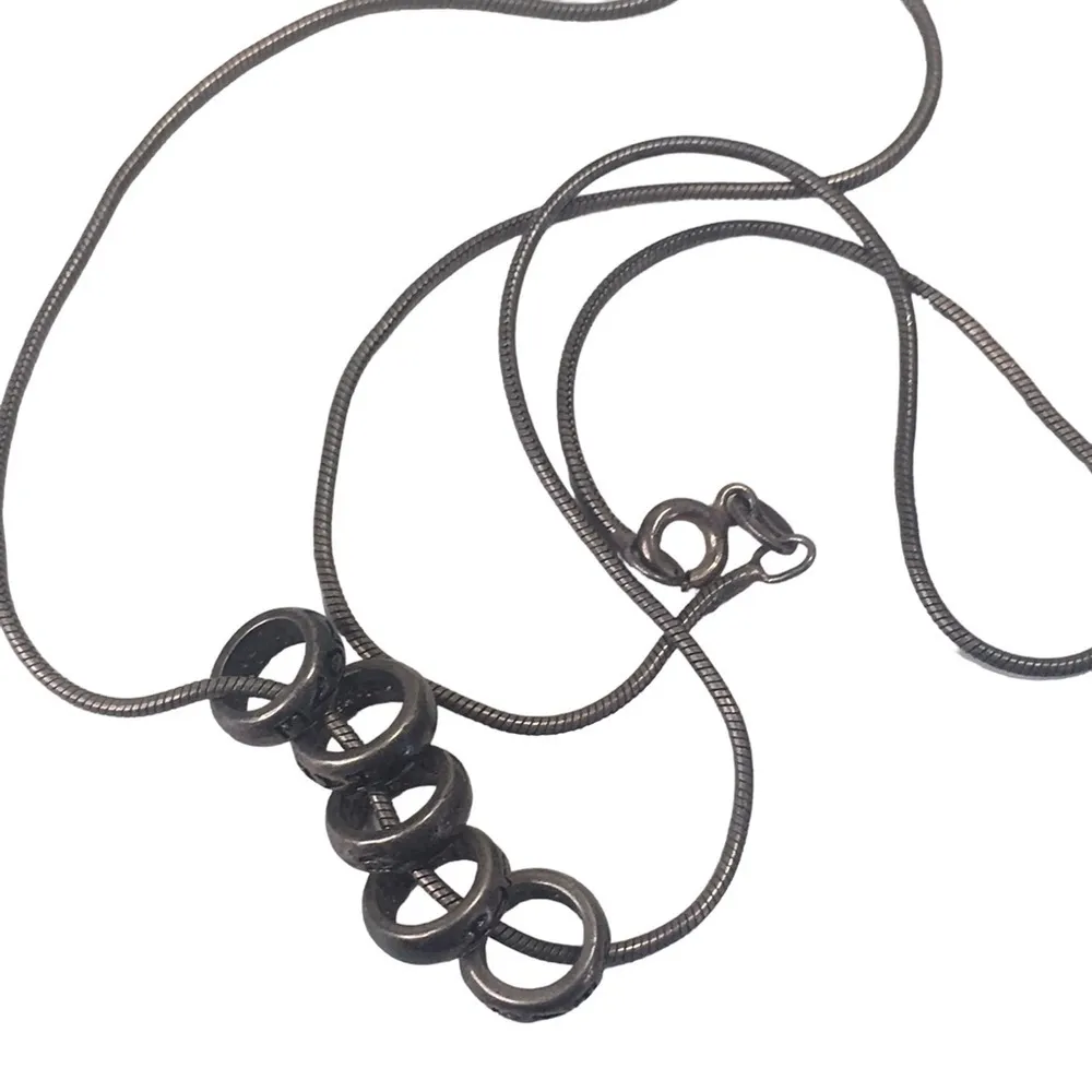 Sterling Silver Love, Health, Happiness Wealth Wisdom Ring Charm Necklace - Image 6