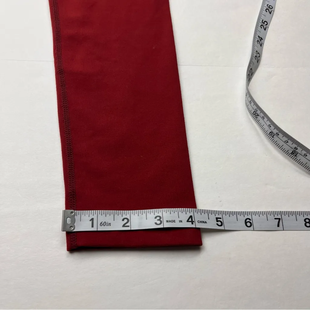 KiraGrace‎ Womens Size Small Burgundy Legging High Waist Athletic Workout Gym Red - Image 8