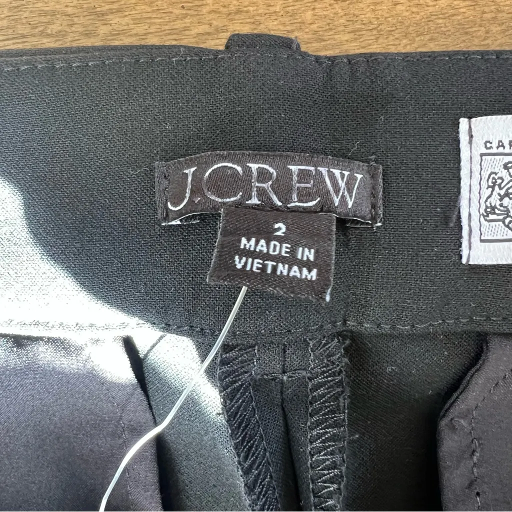 J. Crew Wide Leg Trouser in Four Season Stretch in Black Size 2 NWT - Image 7