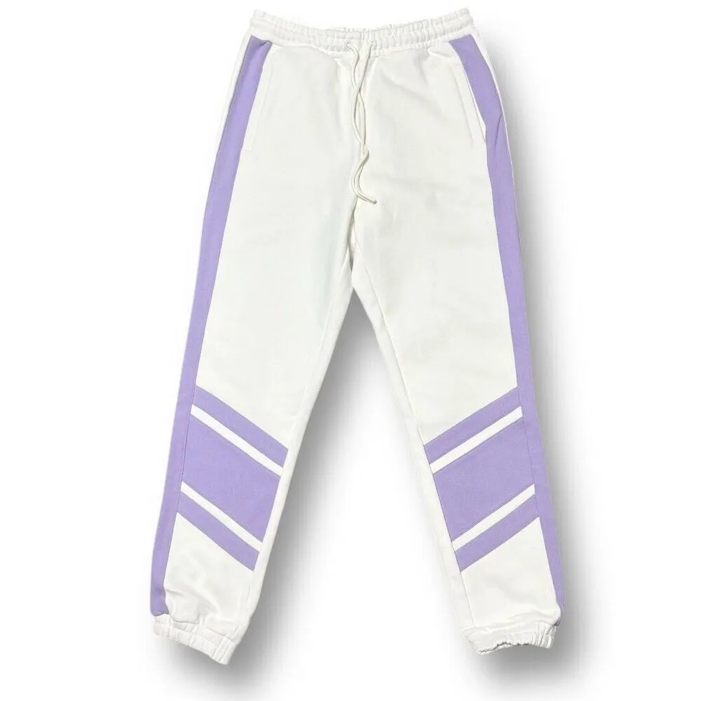 EleVen by Venus Williams M White Purple Collegiate‎ Track Pants Liquid Lilac NWT Size M - Image 3