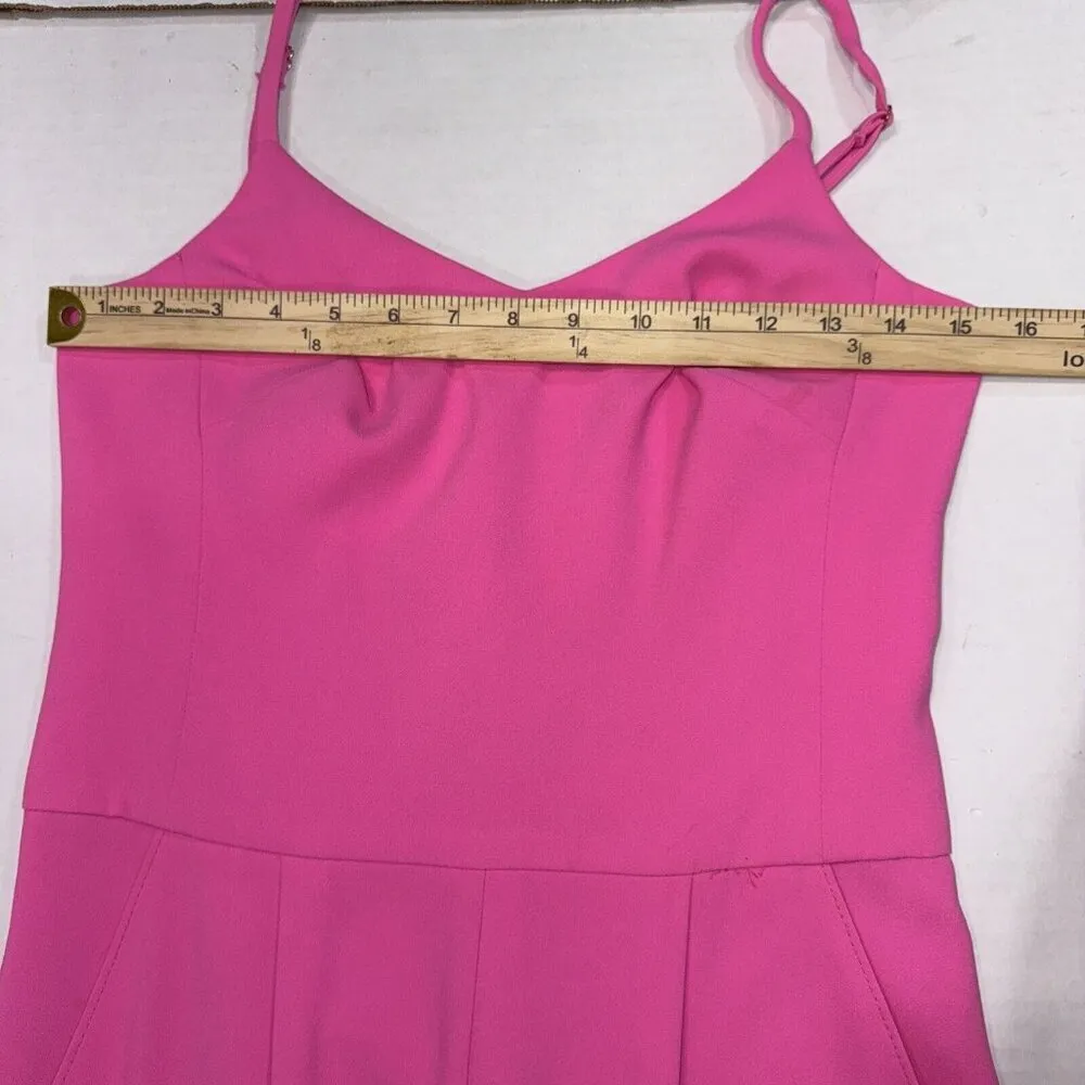 Trina Turk Bubblegum Neon Pink Preppy Designer Classy Jumpsuit size 0 - Image 10