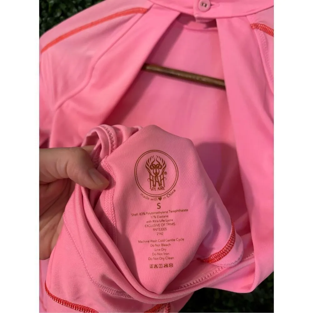 Free People HAH  Gloves Off Bodysuit Swimsuit In Electric Pink Sz Small-NWOT - Image 4