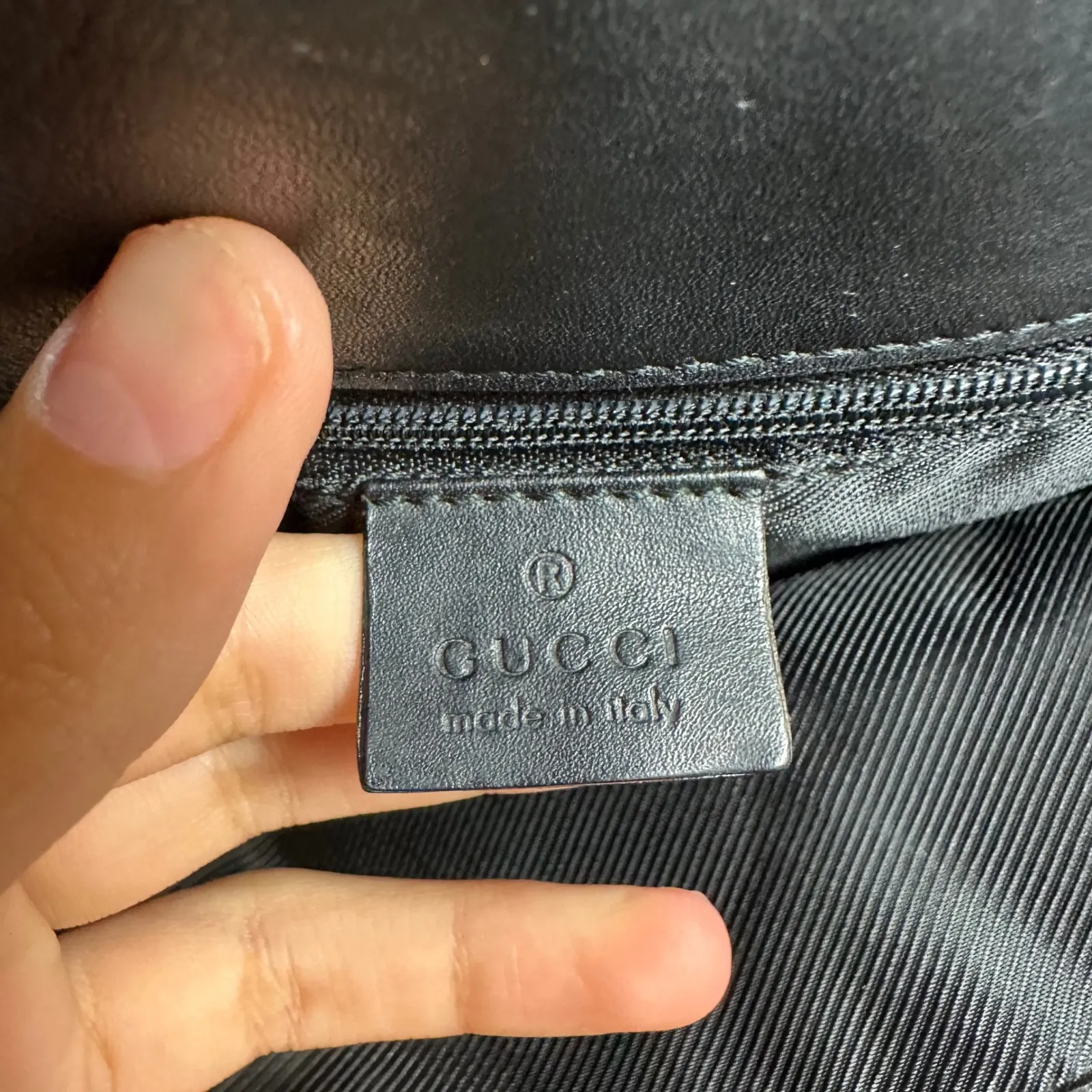 Gucci GG Canvas Tote Bag Black Authentic Designer Handbag Purse Classic - Image 4