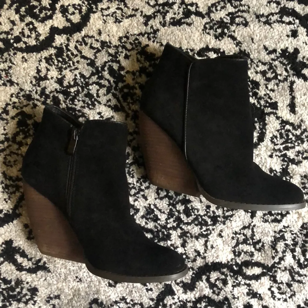 Very Volatile Black Suede Whitby Ankle Boots - Image 2