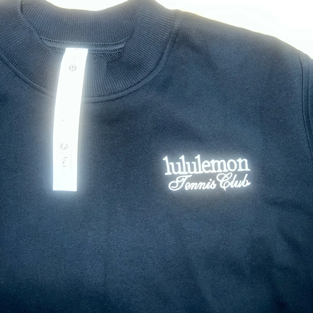 NWT Lululemon Cotton French Terry Crewneck Pullover Tennis Club Navy Size S - Image 2