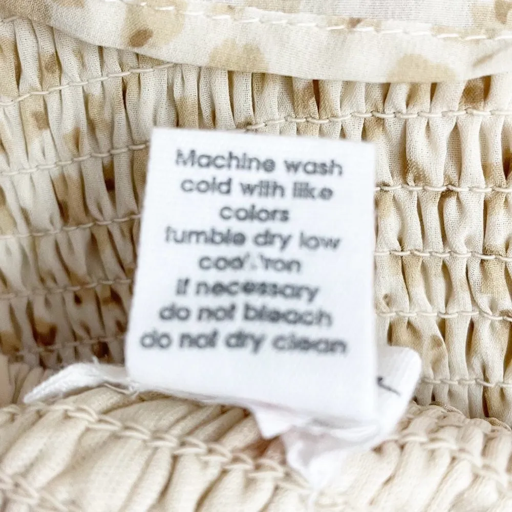 NWT Japna Top Animal Print Smocked Peplum Sleeveless Blouse Women’s Size XL NEW - Image 8