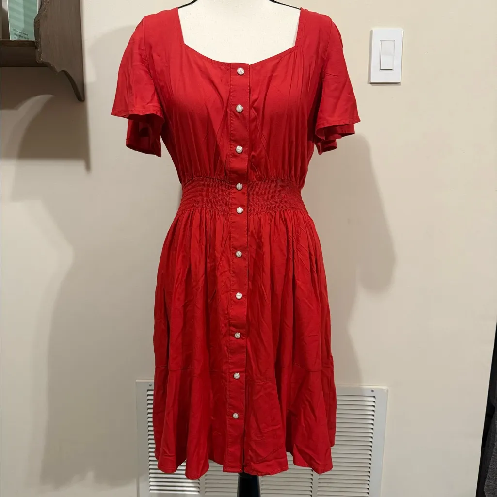 Wrangler Retro | Red snap front western dress size small - Image 7