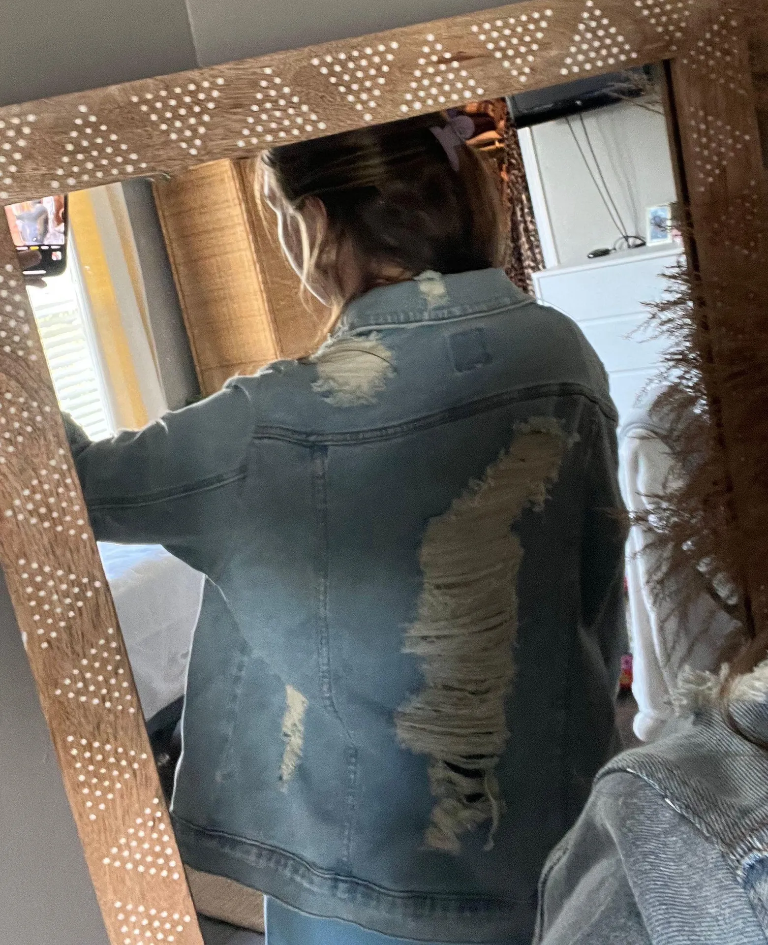 Wild Fable Distressed Jean Jacket - Image 4