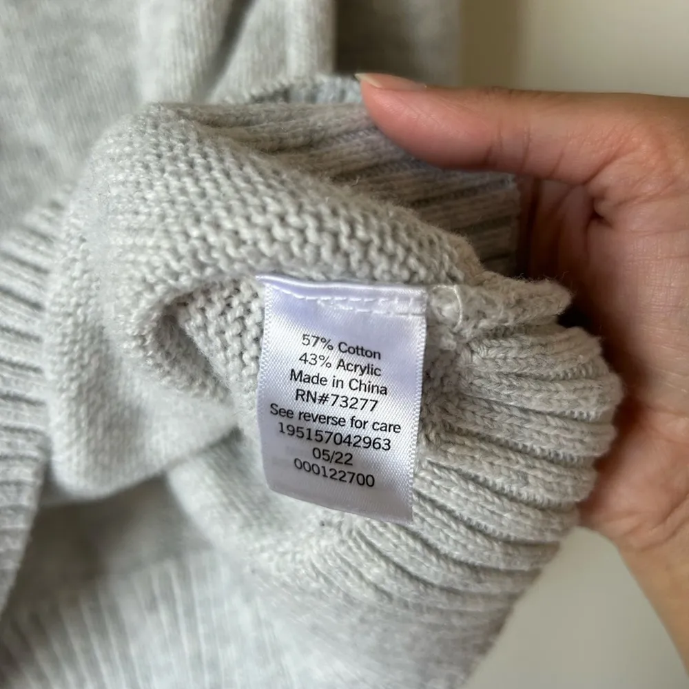 Sonoma Small Gray Tight Knit Crewneck Sweater Cotton Acrylic Blend - Image 4