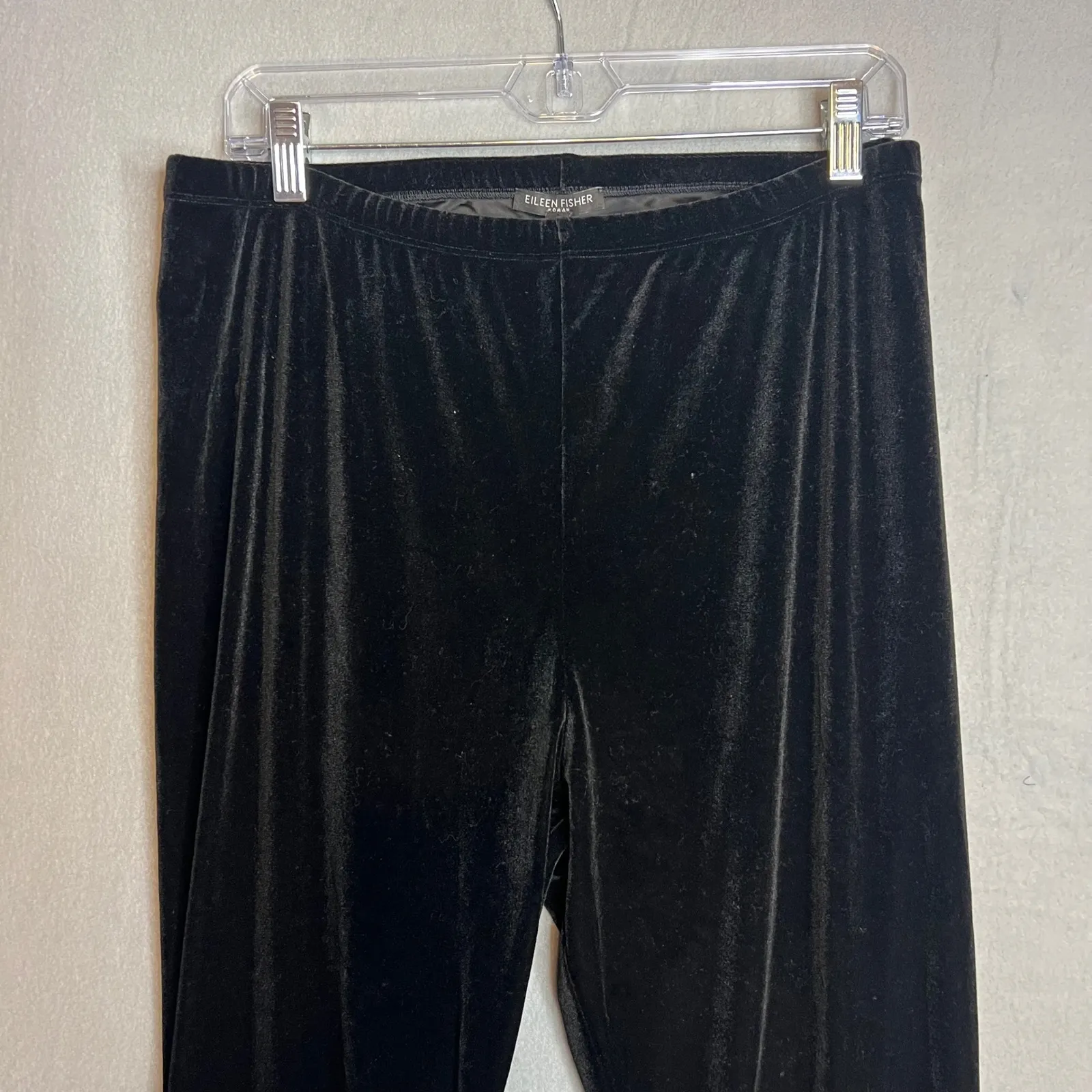 Eileen Fisher Black Velvet Leggings Pants Plus Size 1X Stretchy Relaxed Fit NWT - Image 3