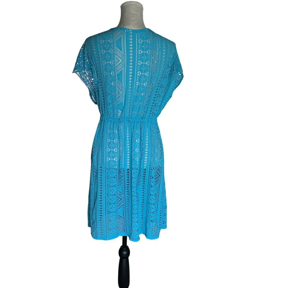 Blue Crochet Beach Cover - Image 8