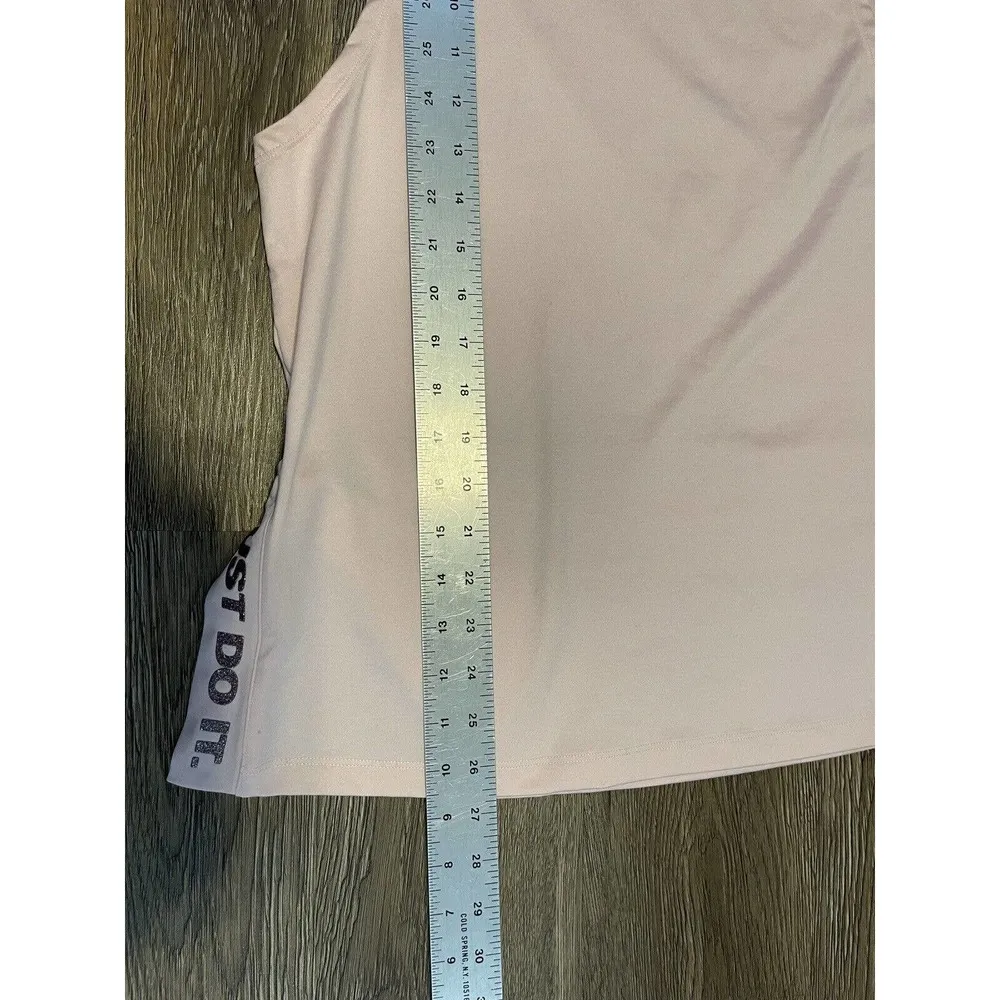 NIKE “Just Do It” Womens Size Small Pink Dri-Fit Tank Top glitter Spell out - Image 7