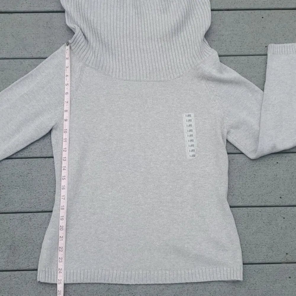 NWT Pria Silver Sparkle Oversized Neck Cowl Neck Sweater Size XL - Image 10