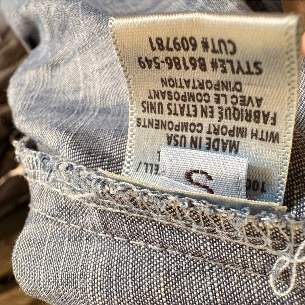 Bella Dahl Bella Dah Small Chambray Jumpsuit Romper With Pockets EUC - Image 6