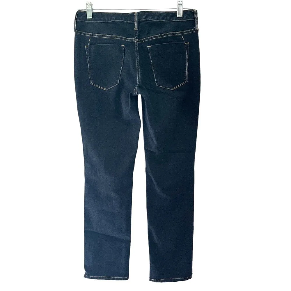 Mossimo Mid Rise Curvy Straight Stretch Denim Mid Rise Jeans Size 28 Short Blue - Image 2