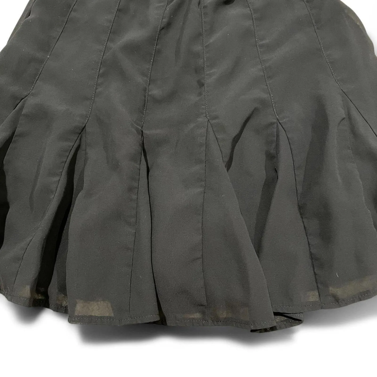 hollister size xxs Black mini skirt with pleats and zipper back - Image 4