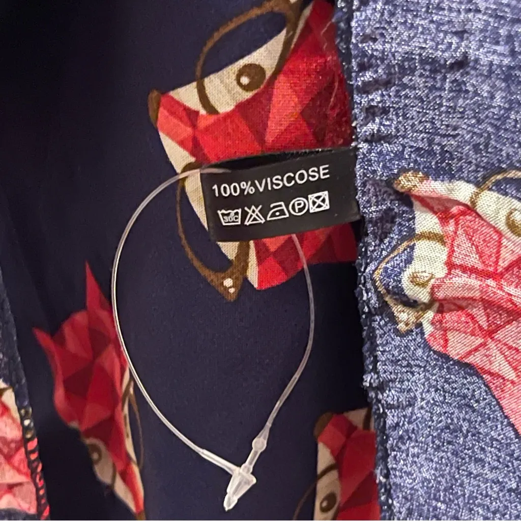 Fox 🦊 Navy Sleeveless Cardigan kimono Blue Size undefined - Image 4