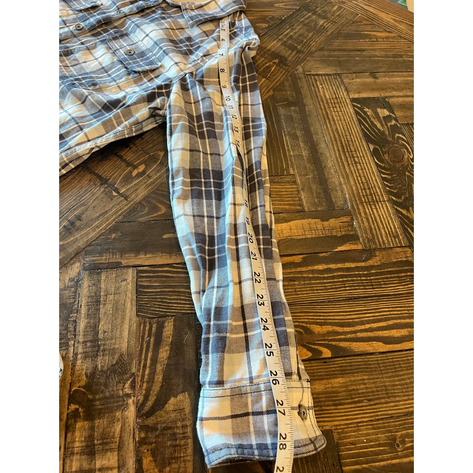 Ridgecut Toughwear Shirt Women Large Blue Plaid Flannel Hiking Outdoor Western - Image 6