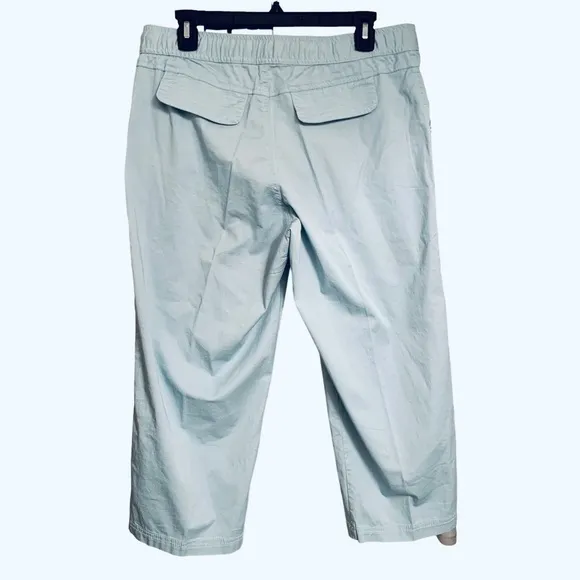Oleg Cassini Sport‎ Women Capri Pants Size M Light Blue High Rise 33x21 Outdoors - Image 2