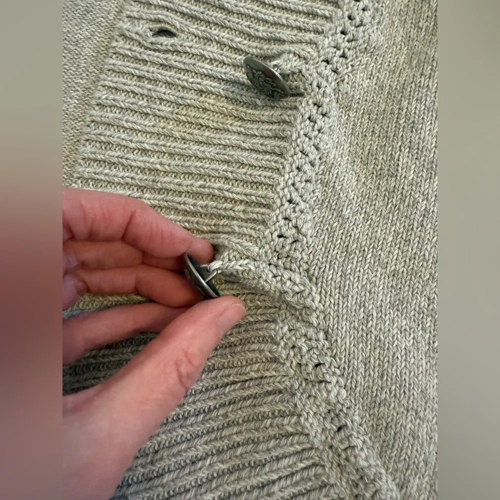 Lauren Ralph Lauren 4-Button Metal 100% Cotton Knit Sailing Cardigan Sz XL - Image 9