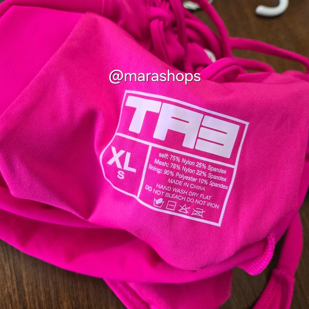 TA3 Swim Plungey Pink One Piece Swimsuit Size XL - Image 6