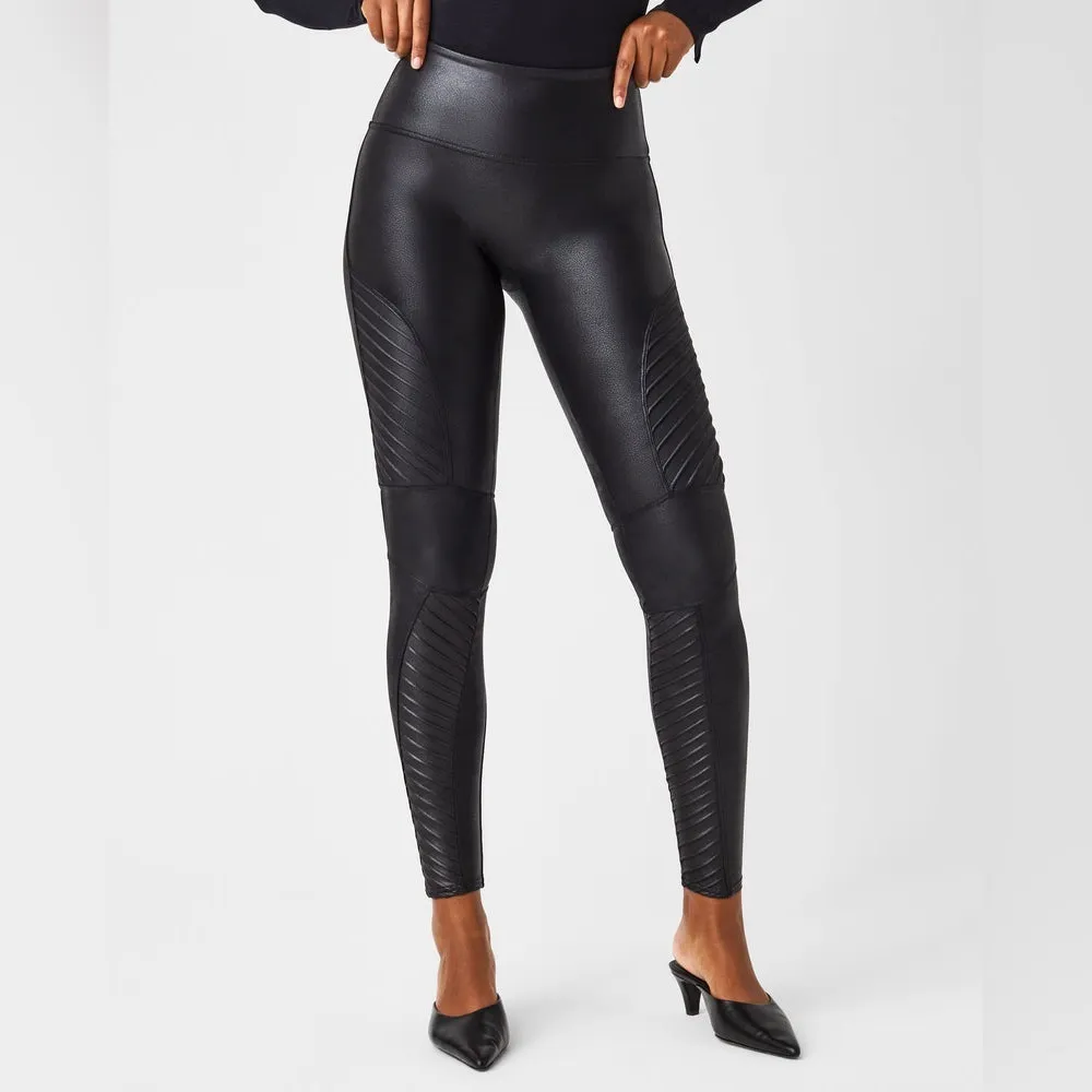 Spanx Faux Leather Moto Leggings - Image 5