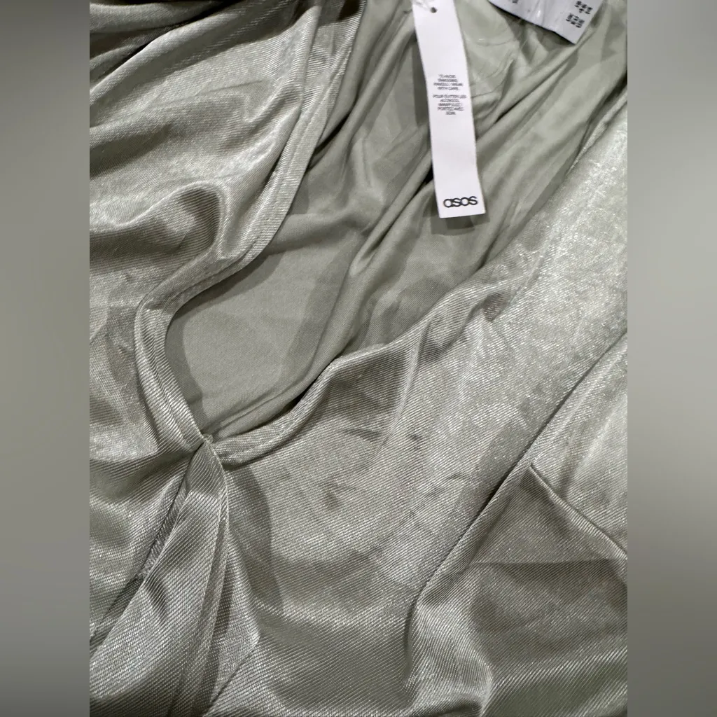 ASOS Curve Sage Green Midi Dress Size 14 - Image 13