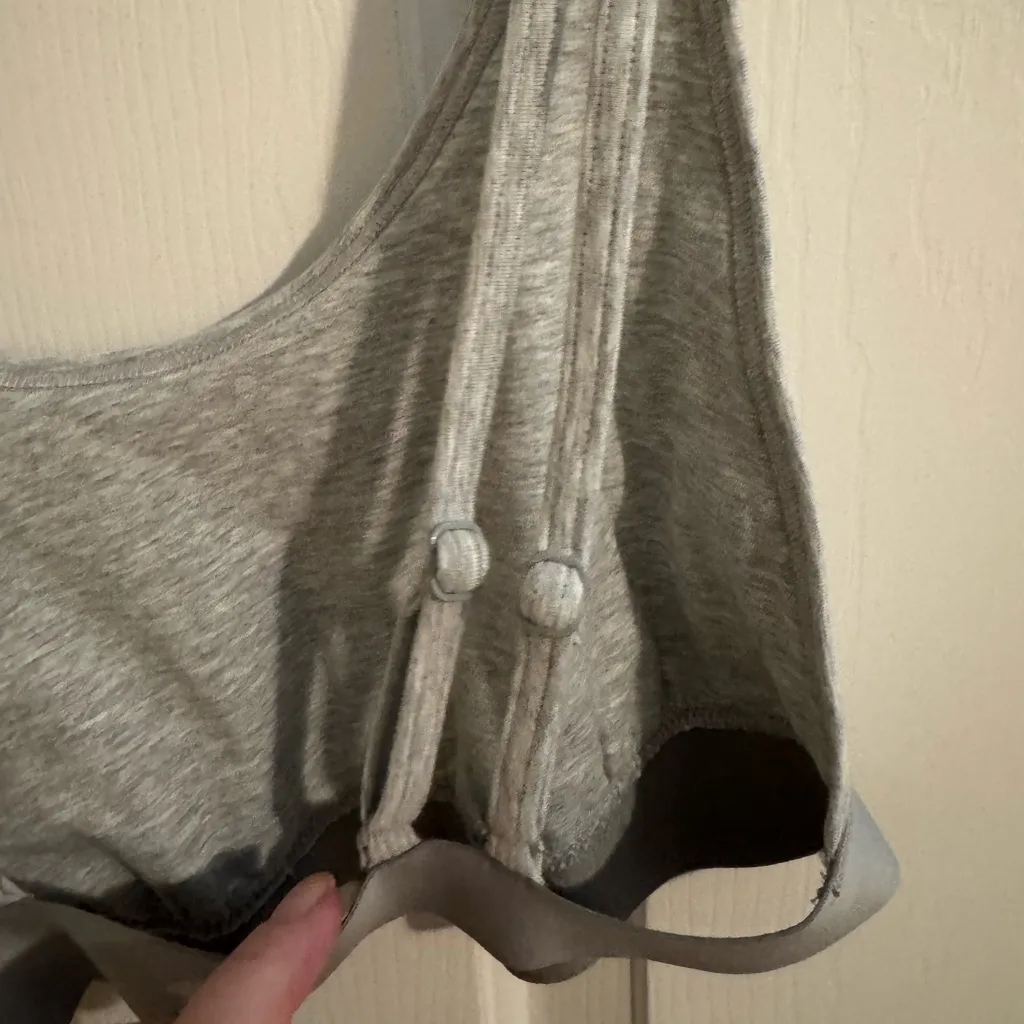 Aerie New Bralette Yoga Comfort Lounge Gray Small - Image 4