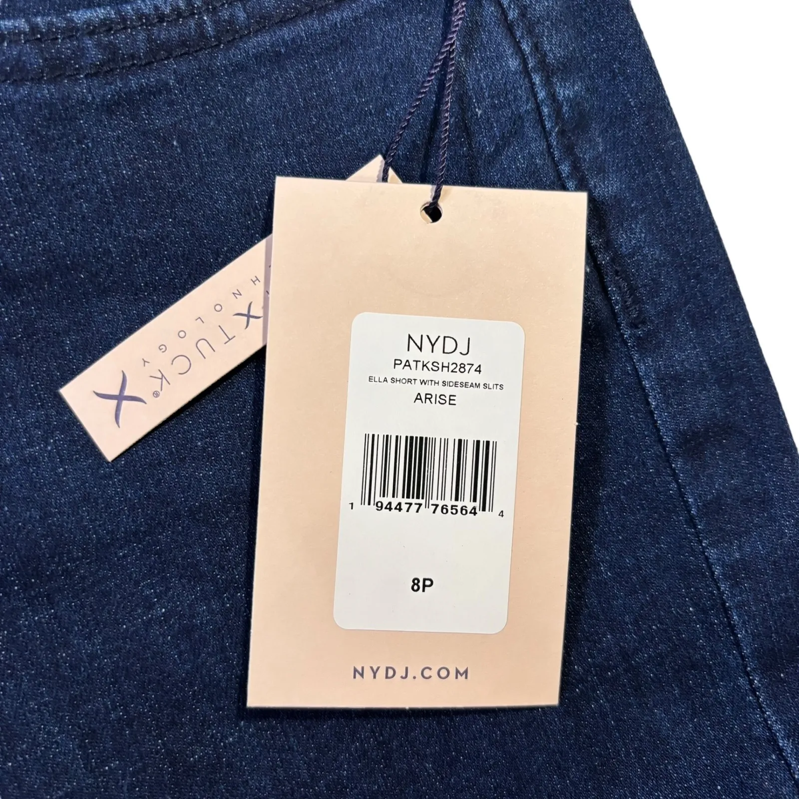 NYDJ Ella‎ Denim Shorts Womens 8P Dark Wash Lift Tuck Technology Arise - Image 4