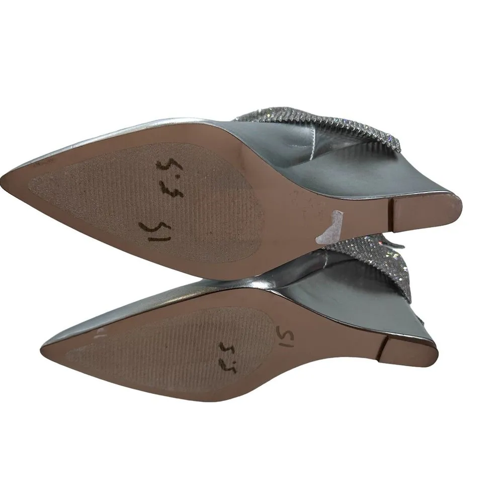 Steve Madden Size 5.5 M Riski Wedge Rhinestone Boot Silver Embellished Crystal‎ - Image 7